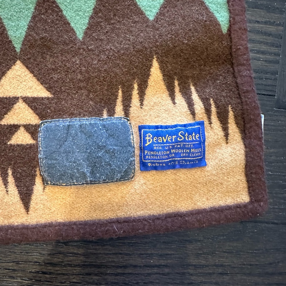 Pendleton limited edition Beaver State Blanket - Brown, Green, Tan